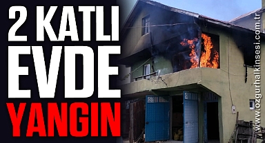 Karabük'te 2 katlı evde yangın