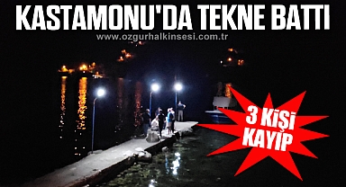 Kastamonu'da tekne battı
