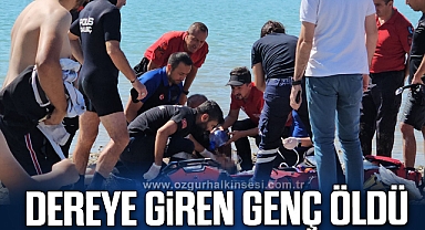 Yüzmek için dereye giren genç öldü