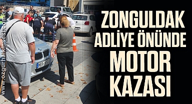 Zonguldak Adliyesi Önünde Motor Kazası