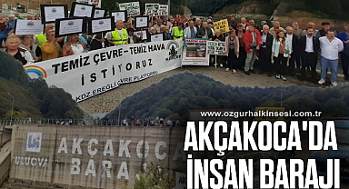 AKÇAKOCA'DA İNSAN BARAJI 