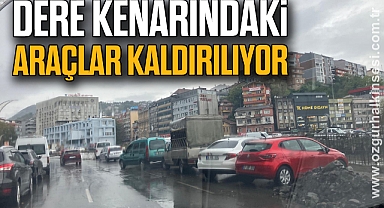 DERE KENARINDAKİ ARAÇLAR KALDIRILIYOR