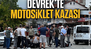 DEVREK'TE MOTOSİKLET KAZASI