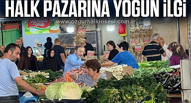 Halk pazarına yoğun ilgi