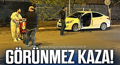 Kapısı açılan araca çarptı