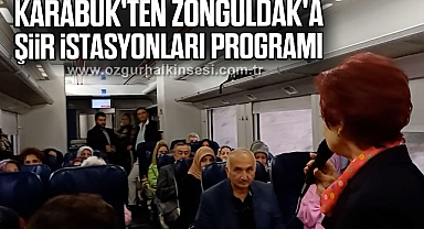 Karabük'ten Zonguldak'a trenle şiir istasyonları programı düzenlediler