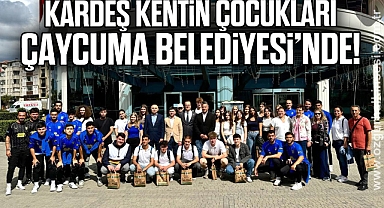 Kardeş kentin çocukları Çaycuma Belediyesinde!