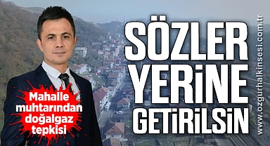 Mahalle muhtarında doğalgaz tepkisi