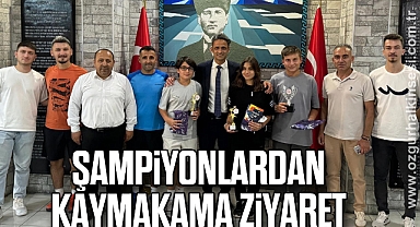Şampiyonlardan Kaymakam ziyaret