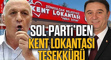 SOL PARTİ’DEN KENT LOKANTASI TEŞEKKÜRÜ