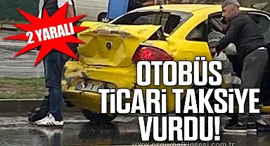 Ticari taksiye vurdu! 2 yolcu yaralandı