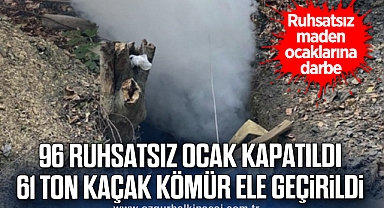 Zonguldak'ta ruhsatsız maden ocaklarına darbe
