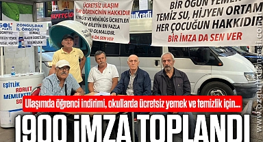 1900 İMZA TOPLANDI
