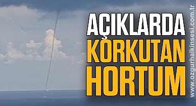 Açıklarda korkutan hortum