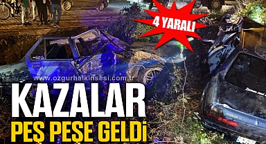 Çaycuma'da kazalar peş peşe geldi