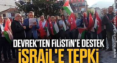 Devrek’ten Filistin'e destek, İsrail'e tepki