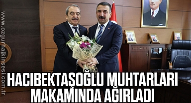 Hacıbektaşoğlu, muhtarları makamında ağırladı