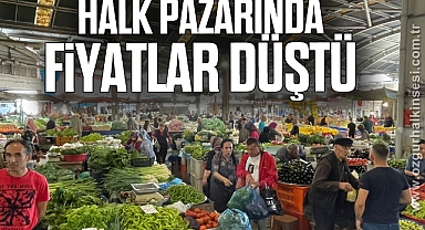 Halk pazarında fiyatlar düştü