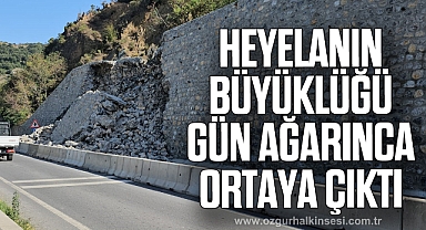 Heyelanın büyüklüğü gün ağarınca ortaya çıktı