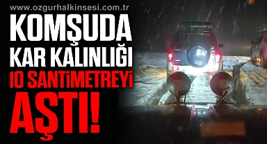 Karabük'te kar kalınlığı 10 santimetreyi aştı