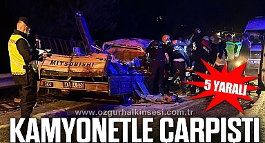 Karabük'te otomobil kamyonetle çarpıştı
