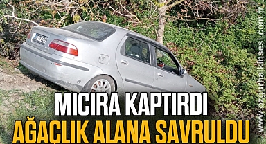 Mıcıra kaptırdı, ağaçlık alana savruldu