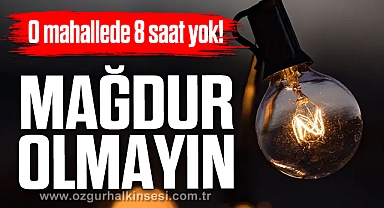 O mahallede yine kesilecek!