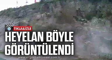 OSB'deki heyelan anı güvenlik kamerasında