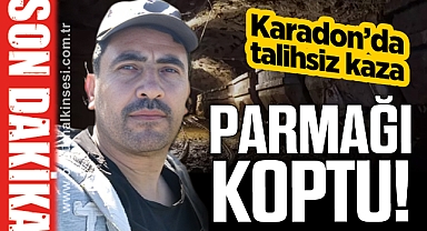 Turgut Karakabak'ın parmağı koptu!