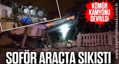 ŞOFÖR ARAÇTA SIKIŞTI