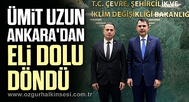 Ümit Uzun, Ankara'dan eli dolu döndü