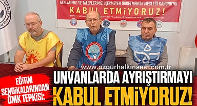 “UNVANLARDA AYRIŞTIRMAYI KABUL ETMİYORUZ!”