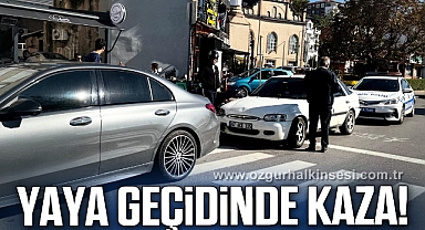 Yaya geçidinde kaza!