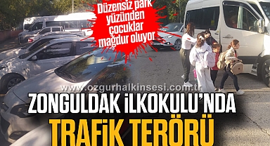 ZONGULDAK İLKOKULU'NDA TRAFİK TERÖRÜ