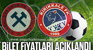 ZONGULDAKSPOR-KIRIKKALE FK MAÇI BİLET FİYATLARI AÇIKLANDI