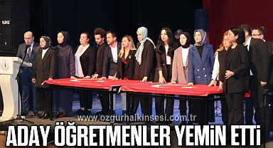 Aday öğretmenler yemin etti