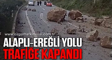 Alaplı-Ereğli yolu trafiğe kapandı