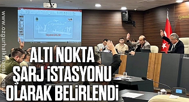 ALTI NOKTA ŞARJ İSTASYONU OLARAK BELİRLENDİ