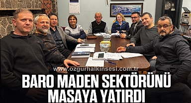 BARO MADEN SEKTÖRÜNÜ MASAYA YATIRDI