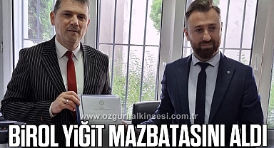 Birol Yiğit, mazbatasını aldı
