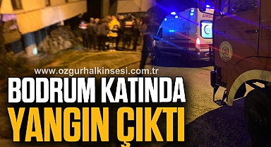 Bodrum katında çıkan yangın korkuttu