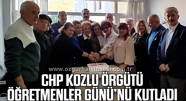 CHP Kozlu Örgütü Öğretmenler Günü’nü kutladı