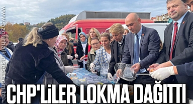 CHP'liler lokma dağıttı