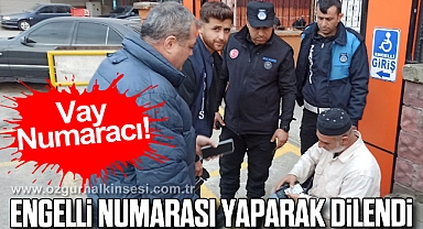 Engelli numarası yaparak dilendi