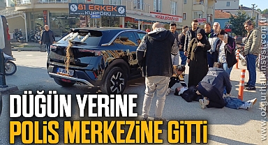 Gelin arabası düğün yerine polis merkezine gitti
