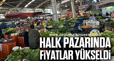 Halk pazarında fiyatlar yükseldi