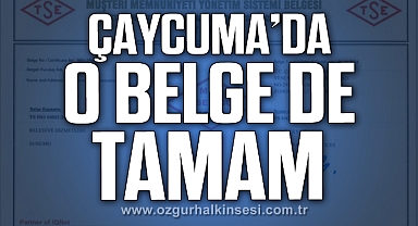 ISO 10002 belgesi de tamam