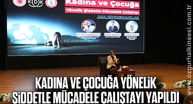 Kadına ve çocuğa yönelik şiddetle mücadele çalıştayı yapıldı