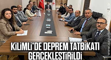 Kilimli’de deprem tatbikatı gerçekleştirildi