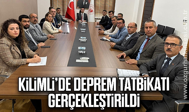 Kilimli’de deprem tatbikatı gerçekleştirildi